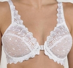 Valmont Style #8323 Front Close Lace Cup Underwire Bra 38B Light Pink