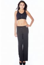 Rhonda Shear Fun Zip Front Sports Bra XL Black With Hot Pink Mesh Style R1611