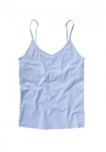 960 Bella Ladies' Cotton/Spandex Camisole Shelf-Bra Tank Top (Baby Blue / S)