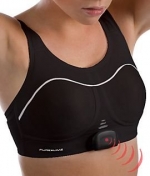 PureLime Maximum Control Wire-free Sports Bra - Compatible with Heart Rate Monitor (not included) (42G Black)