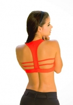 T Back Sports Bra Red Small