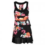 Eleven Women`s US Open Tennis Dress Rose and Black Xsmall