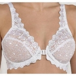 Valmont Front Close Lace Cup Underwire Bra (8323) 44DD/White