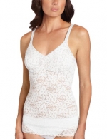 Bali Women's Lace And Smooth Camisole Top, White, Medium
