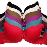 Afb Sexy Unlined With Centre Lace Front Bra(BR4004PL) (32B, Cerise(Cherry))