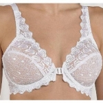 Valmont Embroidered Lace Front Closure Underwire Bra Style 8323 - Nude - 44B