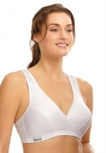 Glamorise Plus Size ® active comfort wrap bra (WHITE,38 B/C)