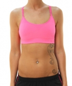 Under Armour Women's UA Performance Low-Impact Support Sports Bra Pink-L