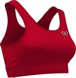 Women's Form Fit, Dry Fitness Aerobic Sports Bra-Softball, Zumba, Field Hockey, Volleyball-Made with Water Blocking liner and Anti Microbial Properties-Colors Include Black, Red, and Blue-Sizes SM-XXL (Medium, Red)