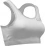 HT260 Women's Sports Bra Double Ply with Athletic Cut, Racer Back-Odor Resistant (Large, White)