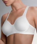 Lily of France Medium Control Pro Shaper Wire-Free Racerback Sports Bra, 34A, White
