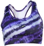 NIKE Women's Dri-Fit Victory Pro Compression Printed Sports Bra-Purple/White-Small
