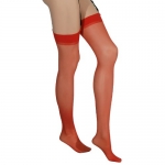 LoveFifi Women's Jewel Toned Stockings - One Size - Red