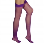 LoveFifi Women's Jewel Toned Stockings - One Size - Purple