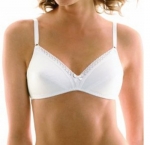 Hanes Womens 100% Cotton Lined Wire Free Bra H449, 34C, White/White (Pack of 2)