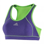Adidas Women's Techfit Sports Bra, Blaze Purple/Ray Green, 2XLarge