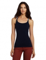 SOLOW Women's Shirred Back Cami, Navy/Black/Water, X-Small