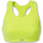 Zensah Seamless Running Sports Bra, Neon Yellow, Large/X-Large