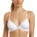 Barely There Women's Invisible Look Front Close Underwire Bra, White, 34D