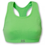Zensah Seamless Running Sports Bra, Neon Green, Large/X-Large