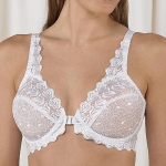 Valmont Embroidered Lace Front Closure Underwire Bra Style 8323 - Nude - 34B