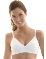 Hanes Lightly Lined Cottony Wirefree Bra with ComfortSoft® Band, 34A-White