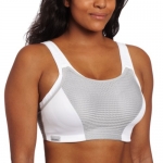 Glamorise Women's Adjustable Bounce Control Sports Bra, White Grey, 36 C