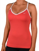 Nike Women's Tennis Border Strappy Tank Sports Bra-Pink-Small