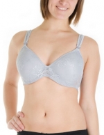 Lace Overlay Nursing Bra with Underwire (36D, Silver)