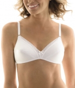 Hanes H449 100% Cotton Lined 2-Pack Wire Free White/White- Size 34B (Unit Per Pack 2)