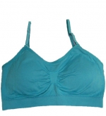 2 or 4 PACK: Seamless Removable Strap Bras Lt.TEAL One Size
