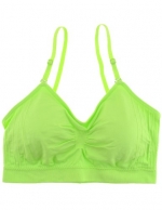 Nylon/spandex Bralette with Convertible Straps (One Size, Light Lime)