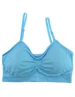 Nylon/spandex Bralette with Convertible Straps (One Size, Light blue)