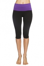 Just One Foldover Stretch Yoga Leggings and Capris