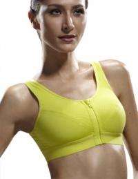 4Colors/ABCD DD&DDD/30Sizes-Yvette® Zip Front Closeure/High Impact/Running/Compression SportsBra (Neon Yellow/Colored/Colorful/LimeGreen 6015 34A/75A)