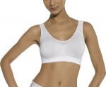 Barely There Microfiber Damask Crop Top Bra, L-Crystal Berry