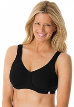 Comfort Choice Women's Plus Size outwire bra (BLACK,38 B)