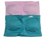 Anenome Women's Strapless Seamless Bandeau Padding (2 or 4 pack),One Size,2 Pack: Light Pink/Light Teal