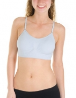 Nylon/spandex Bralette with Convertible Straps (One Size, Grey-Blue)