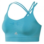 Adidas Women's LU Adipure Seamless Sports Bra Small Blue