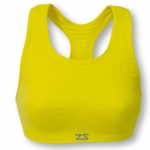 Zensah Running Sports Bra - Best Running Sports Bra, Comfortable Sports Bra for Runners, Seamless Sports Bra, Yellow, Large/X-Large