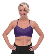 Handful Womens Adjustable Sports Bra-Purple Mountains Majesty-All the benefits of the original bra designed to flatter, not flatten with convertible and adjustable straps.