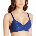 Hanes Women's Fuller Coverage Wirefree Bra with Foam Cups, In The Navy, 2X