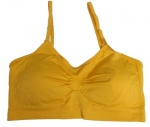 2 or 4 PACK: Seamless Removable Strap Bras,One Size,Mustard.Mustard