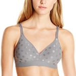 Hanes Women's Fuller Coverage Foam Wire Free with Floral Pattern, Charcoal, 2X