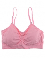 Anemone Women's Bralette Sports Bra Tank Top Cami Convertible Straps One Size (fits regular size XS-L) Light Pink