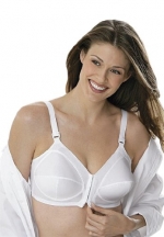 Exquisite Form Womens Plus-Size Front Close Classic Support Bra, White, 42C