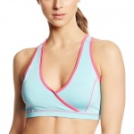 Fila Women's Crossover Bra Top, Icy Blue/Pink Glo, Large