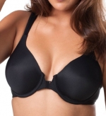 Leading Lady Women's Plus Size Underwire T-Shirt Bra, With Front-Hook, Black,38