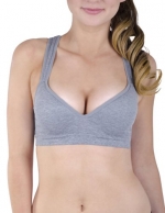 Racerback Push Up Padded Sports Bras Multiple Colors (Small, Grey)